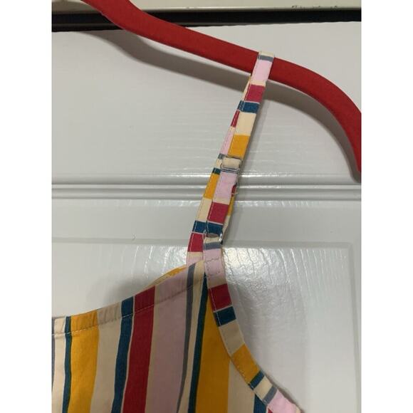 Venus Baby Doll Crochet Striped Hippie Boho Top Size S Adjustable Straps - Picture 7 of 9